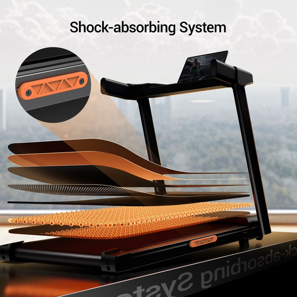 4-In-1 Treadmill with 10% Incline Workouts, Portable Treadmills for Home with Handle, Foldable Treadmills for Home and Office, 300 Lbs Weight Capacity, Three Touch Screen