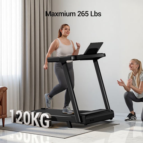 4-In-1 Treadmill with 10% Incline Workouts, Portable Treadmills for Home with Handle, Foldable Treadmills for Home and Office, 300 Lbs Weight Capacity, Three Touch Screen
